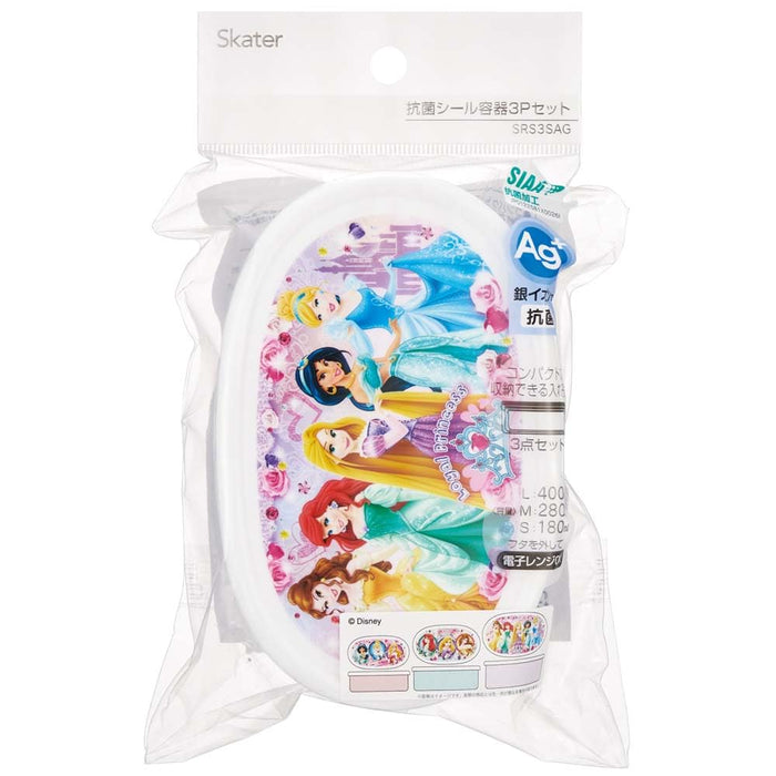 Skater Disney Princess 24 Lunch Box Set 3 Japanese Storage Containers - SRS3SAG-A
