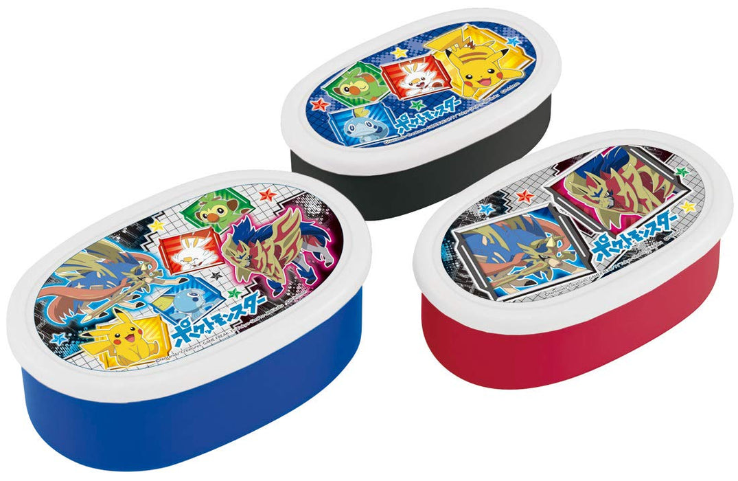 Skater 860ml Pokemon 20 Lunch Box - Sealable & Storage Container Set of 3 Made in Japan Srs3S