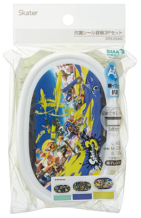 Skater Splatoon 3 Lunch Box Set - 860ml Sealable Storage Containers Made in Japan Srs3Sag-A