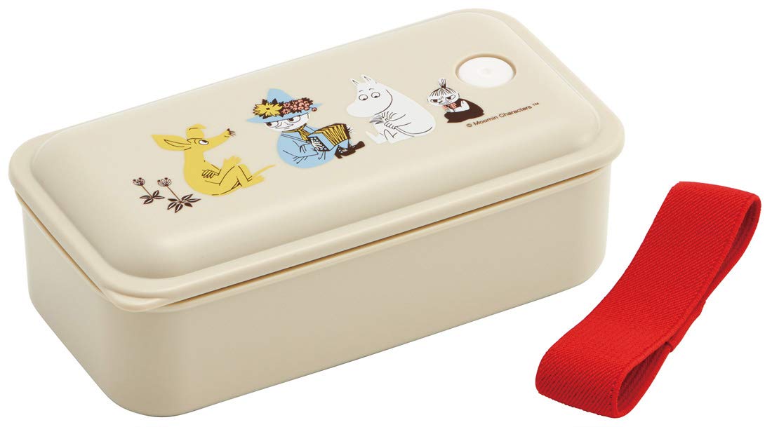 Skater Moomin Color 1 Tier Lunch Box 530ml Silver Ion Ag+ Antibacterial Integrated Gasket Fluffy Serving