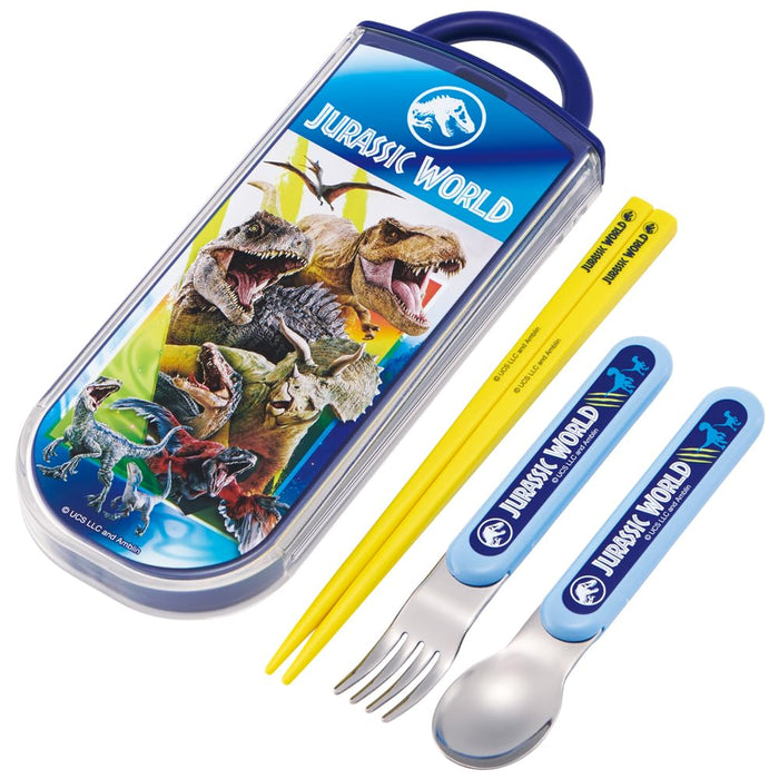 Skater Jurassic World Kids Trio Lunch Box Set with Antibacterials Made in Japan
