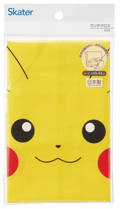 Skater Pokemon Pikachu Face 23 Lunch Cloth - 43x43cm Made in Japan