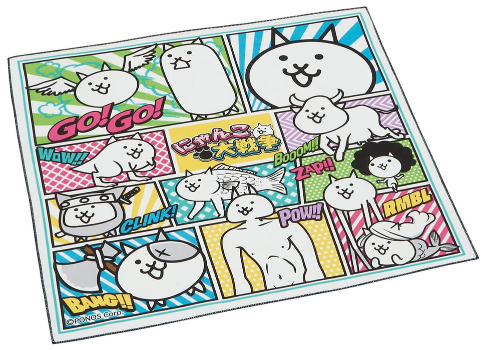 Skater Battle Cats Lunch Cloth 43x43cm - Japanese-Made Skater-KB4A