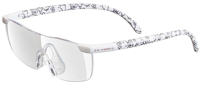 Skater Hello Kitty White Magnifying Glasses-1.6X Magnification RG1- Japan Figure Store - #1 Bring To You The Best Japanese Goods