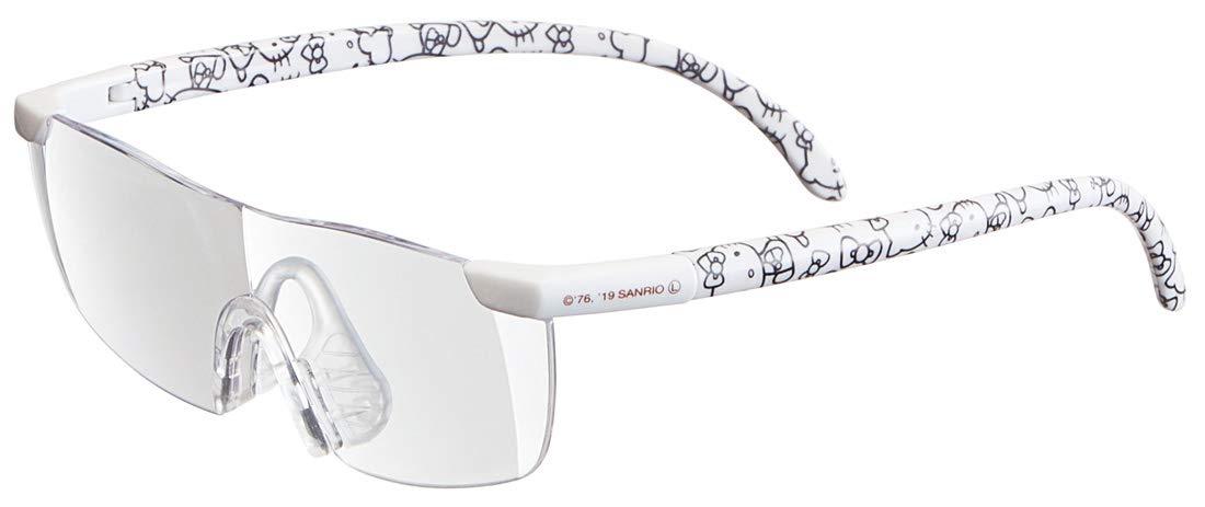 Skater Hello Kitty White Magnifying Glasses-1.6X Magnification RG1