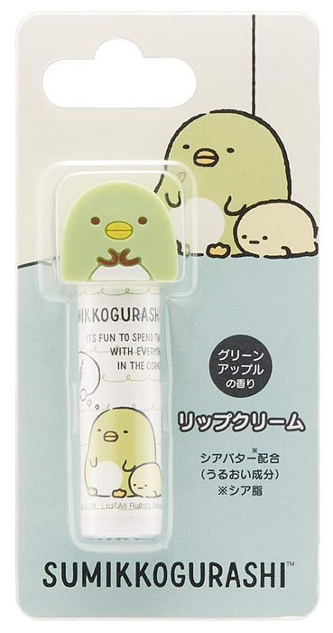 Skater Lippenbalsam mit grünem Apfelduft und Pinguin-Maskottchen von Sumikko Gurashi