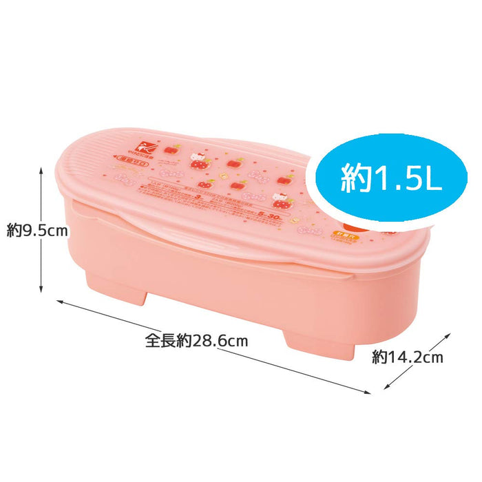 Skater Sanrio Kitty Happiness 1.5L Microwave Pasta Maker for Girls