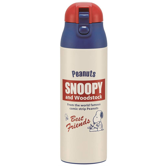 Skater Snoopy Retro 490 ml Edelstahl Isolierwasserflasche Peanuts Label