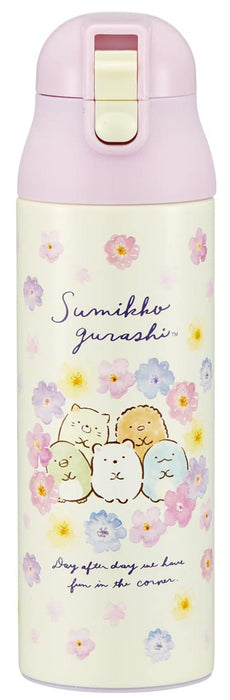 Skater Sumikko Gurashi Flower Isolierte Wasserflasche aus Edelstahl, 490 ml