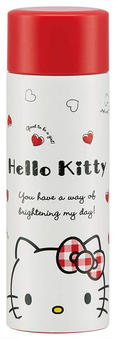 Skater Hello Kitty Mini Stainless Steel 120Ml Water Mug Bottle Red Heart
