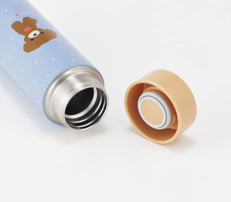 Skater Brand – Ultraleichte 350 ml Edelstahl-Wasserflasche mit Hunde-Pompon