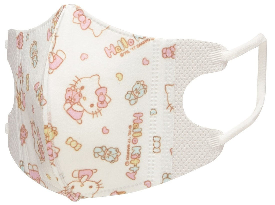 Skater Hello Kitty 3-Ply 3D Kid’s Mask for Age 2-3 Non-Woven Pack of 5 Mskb1-A