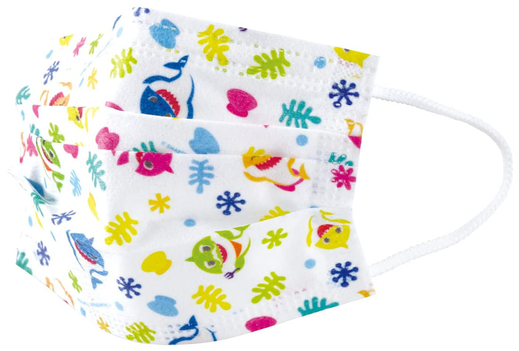 Skater Baby Shark Maske für Kinder 10er Pack dreilagig MSKP3-A