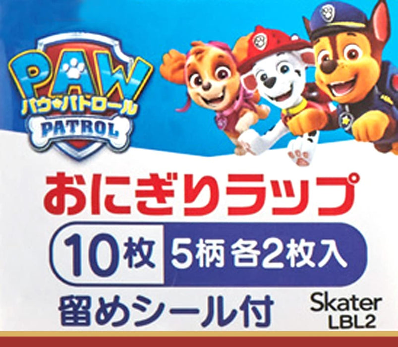 Skater Paw Patrol Onigiri Wrap 10 feuilles du Japon - Skater Onigiri Film Lbl2-A