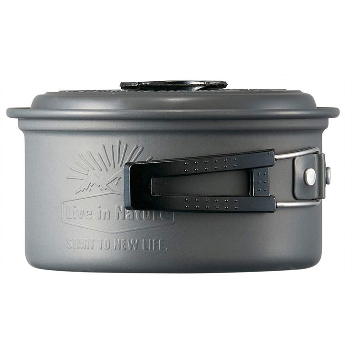 Skater Aluminum Outdoor Pot with Lid 13cm Folding Handle - Livenature AN15