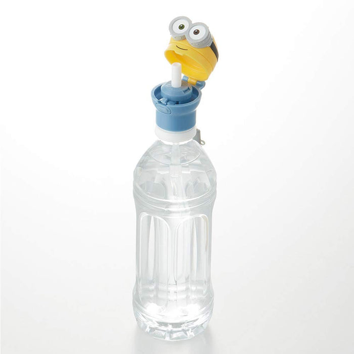 Skater Minion PSHC7 Plastikflasche mit Strohhalmverschluss und Hülle, 350 ml/500 ml