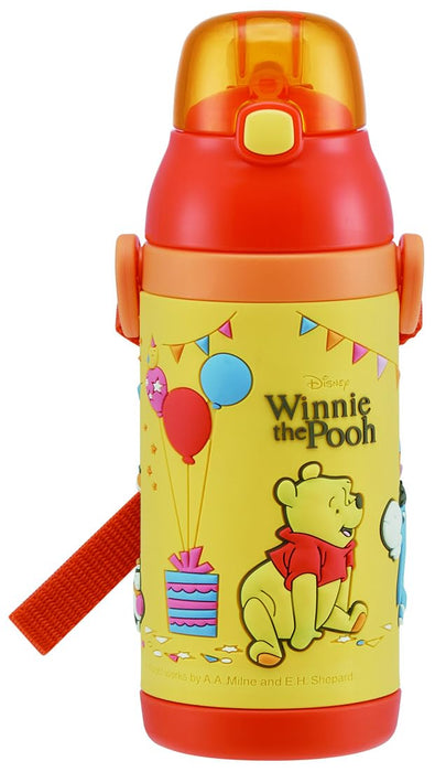 Skater Winnie The Pooh 3D One-Push Straw Bottle Pos.483639 - Sspv4 Edition