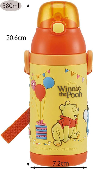Skater Winnie The Pooh 3D One-Push Straw Bottle Pos.483639 - Sspv4 Edition