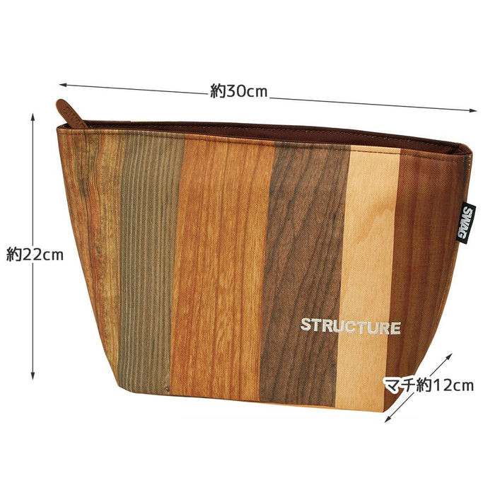 Skater Brown Wood Grain Zippered Cooler Lunch Bag 30 X 22 X 12 cm Kbc4 Model