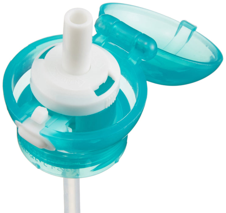 Skater Mintgrüne Push-Type Plastikflasche mit Strohhalmverschluss 350ml/500ml