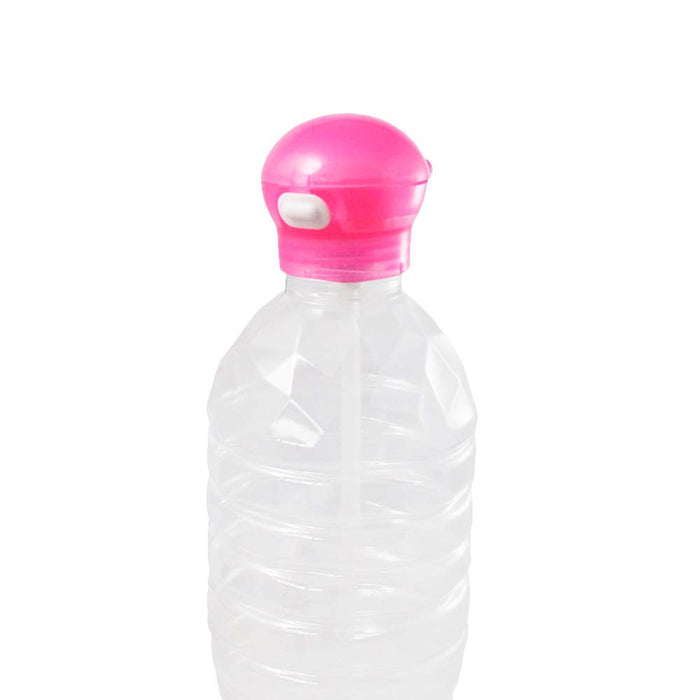 Skater Pink Push-Type Plastikflasche mit Strohhalmverschluss 350ml &amp; 500ml PSHC3-A Modell