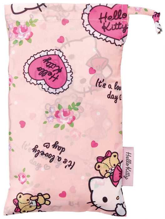 Skater Hello Kitty Kinder-Regenponcho mit schönem Blumendruck, geeignet für 80–100 cm Körpergröße