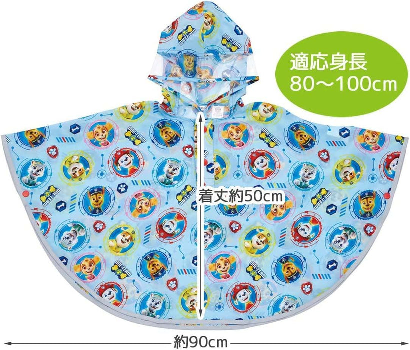 Skater Paw Patrol Kinder-Regenponcho, geeignet für Körpergrößen von 80–100 cm.