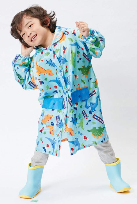 Skater Dinosaur Boys Raincoat for Kids Suitable for Height 110-125cm - Raco1