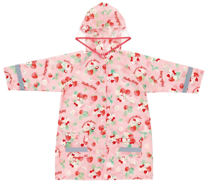 Skater Hello Kitty Kids Raincoat Flower Language Suitable for Height 110-125cm Raco1N-A