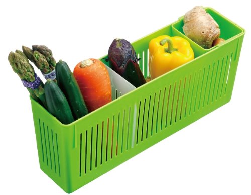 Skater Large Green Vegetable Storage Case Refrigerator Organizer Made in Japan