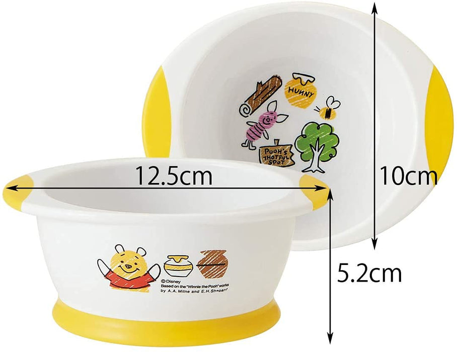 Skater Disney Pooh Sketch Children's Tableware Easy Scoop Rice Bowl 12.5x10x5.2cm