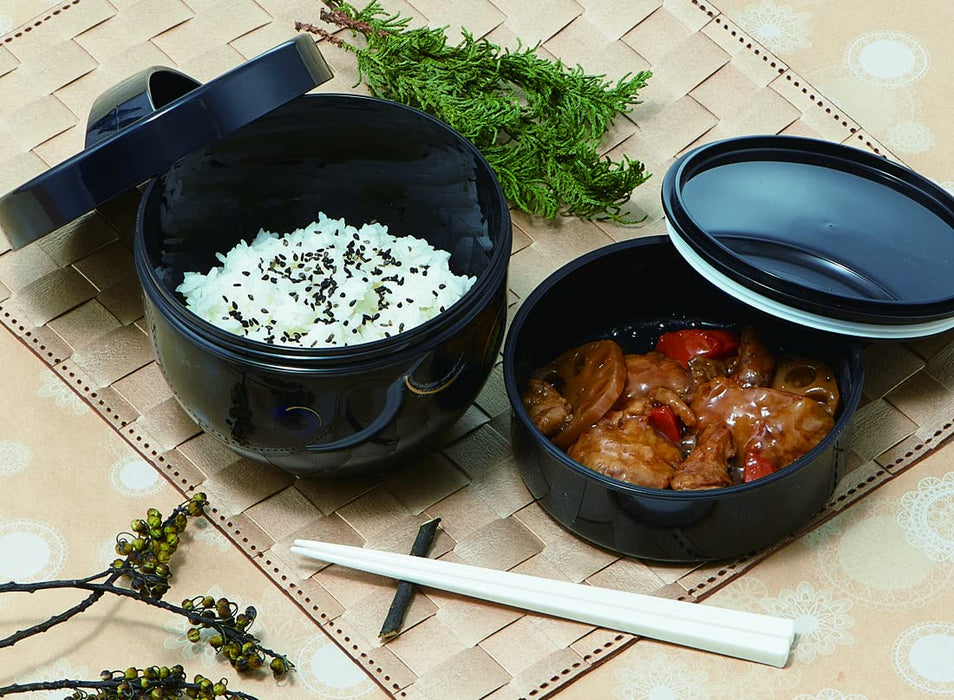 Skater Large Capacity 840ml Rice Bowl Style Lunch Box Two-Tier Ideal for Commuting Made in Japan