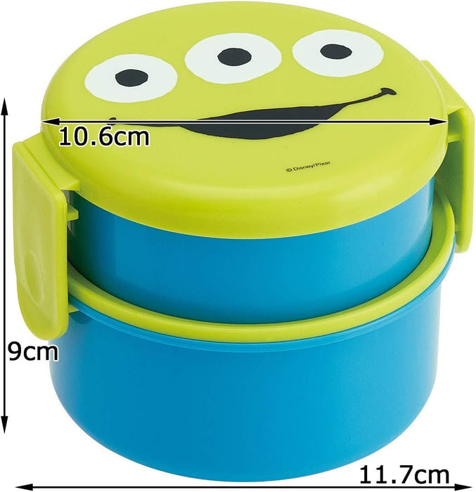 Skater Disney Alien Face 500ml Round Bento Lunch Box with Fork Made in Japan