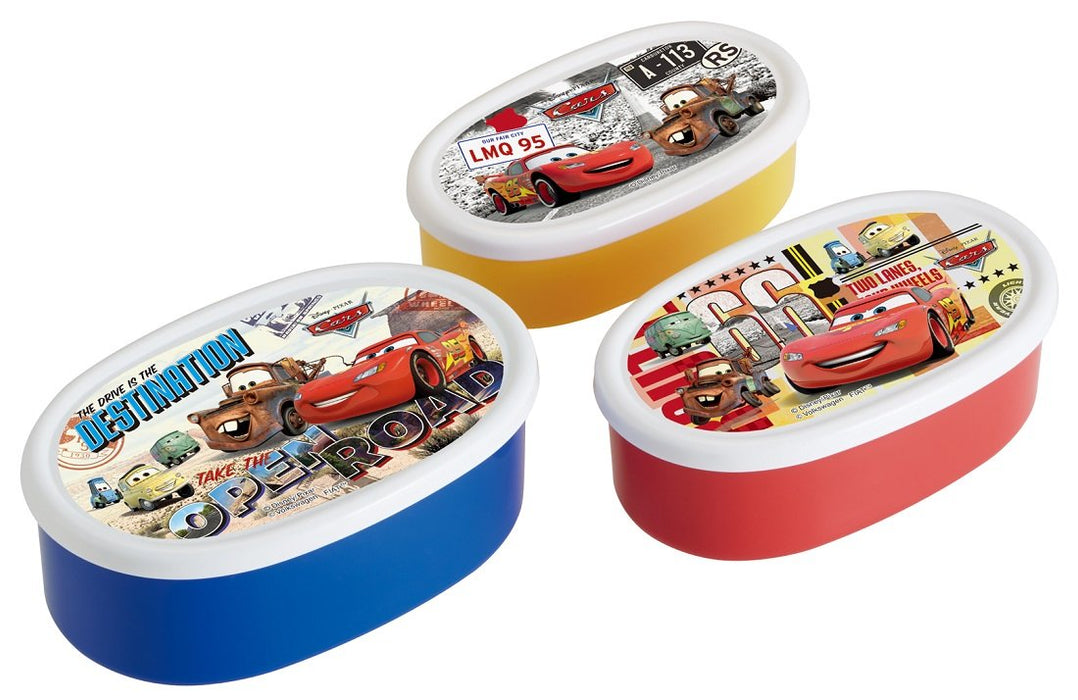 Skater Disney Cars 3-Piece Seal Storage Container Set Made in Japan