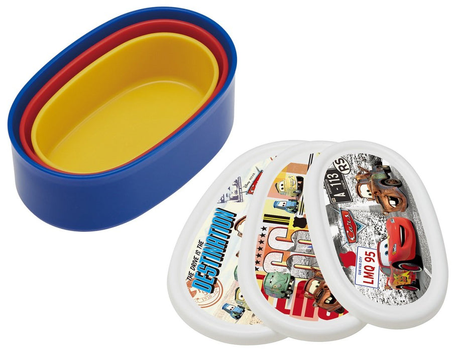 Skater Disney Cars 3-Piece Seal Storage Container Set Made in Japan