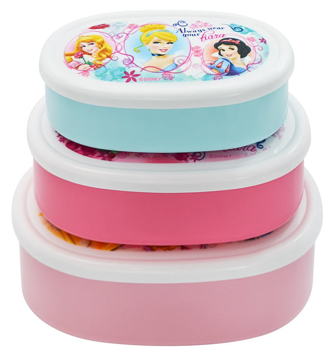 Skater Disney Princess 3-Piece Storage Container Set Made in Japan Srs3S