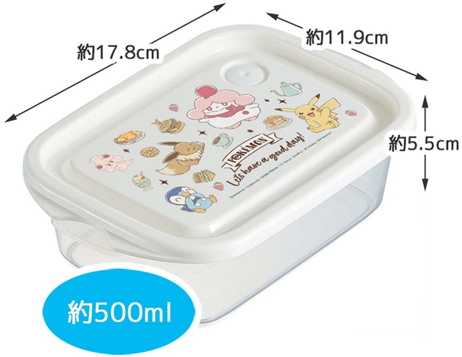 Skater Pokemon Cafe Art Sealable 500ml Container Antibacterial Side Dish Storage Made in Japan