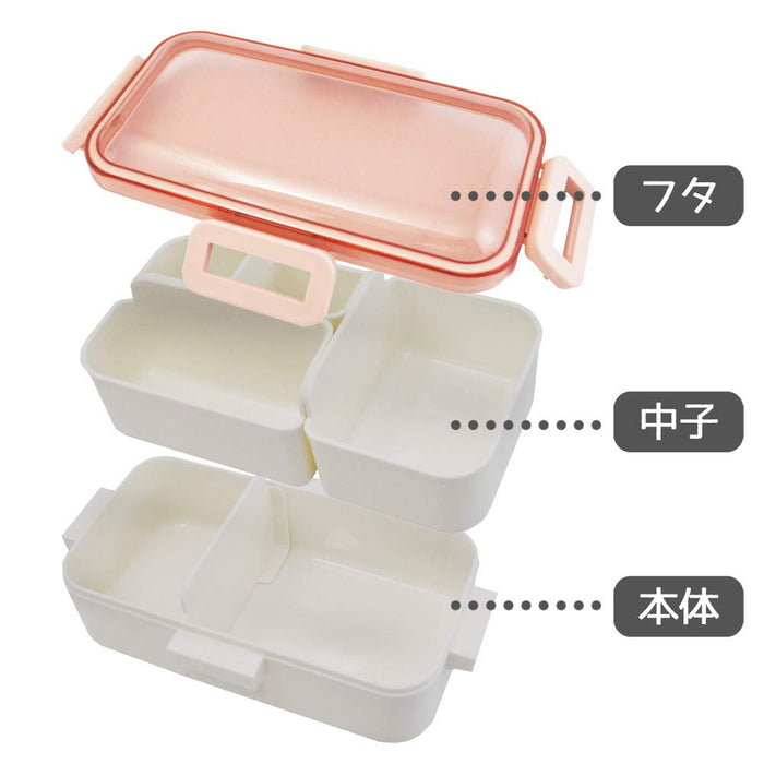 Skater Pastellrosa 530 ml Lunchbox mit Kuppeldeckel - Hergestellt in Japan Pflb6S-A
