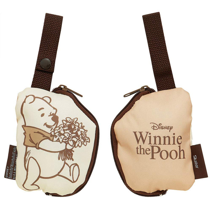 Skater Winnie The Pooh Eco Shopping Bag with Pouch 420x320x180mm - KBS42P-A
