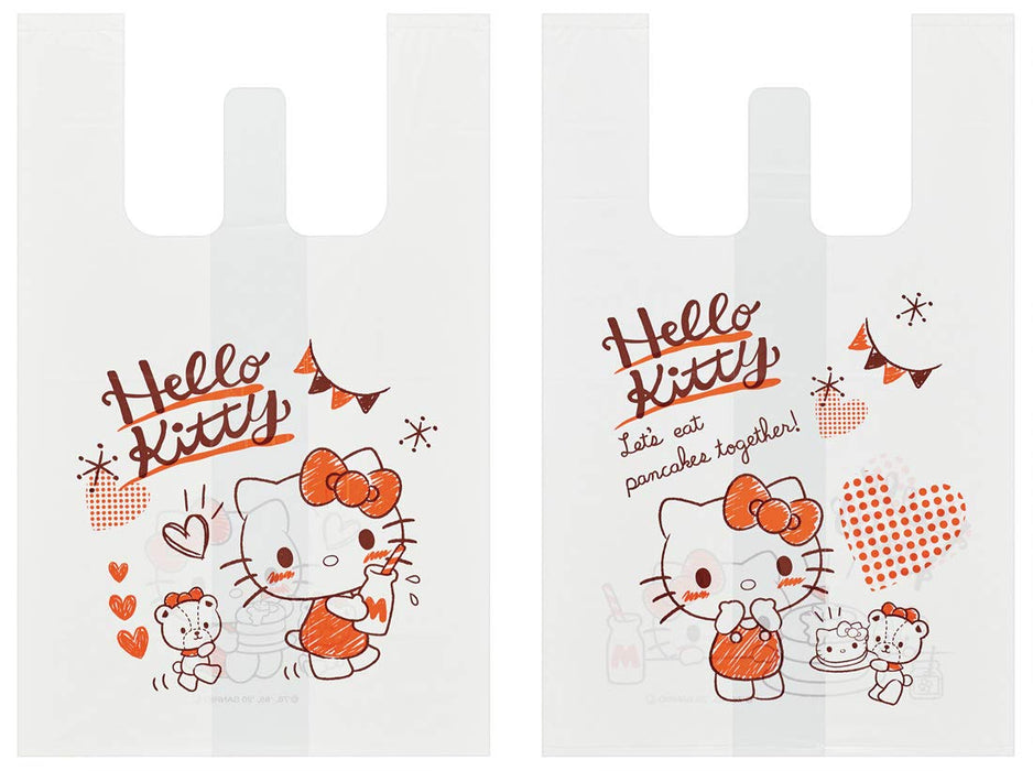 Skater Hello Kitty Snack Time Lunch Box Poly Shopping Bags S 10pc 40x25x20cm
