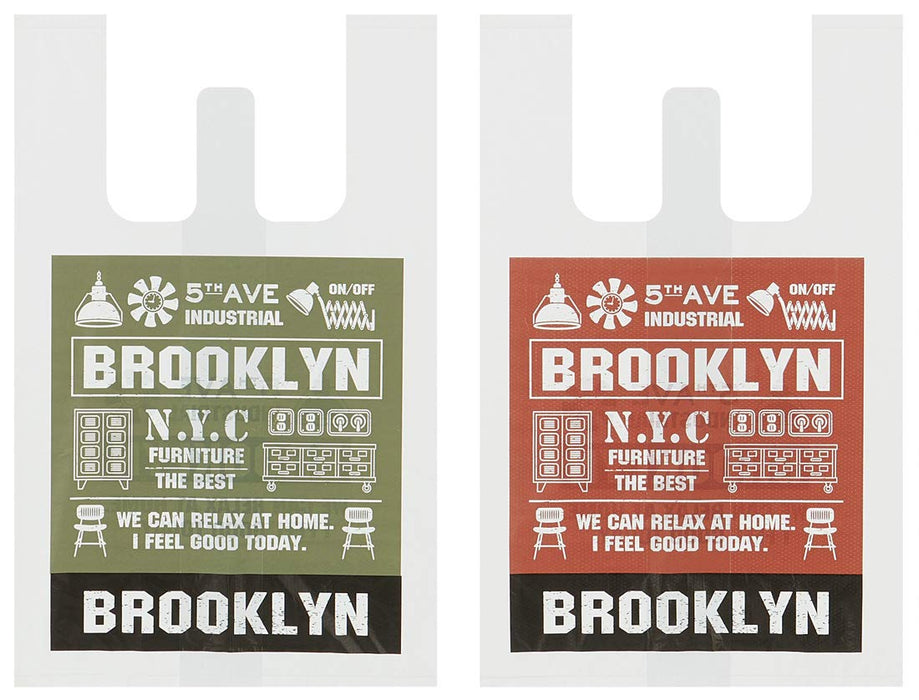 Skater Brooklyn S-Sized Shopping Bags with Handles for Lunch Boxes 10-Pack 40x25x20cm Rgbh1