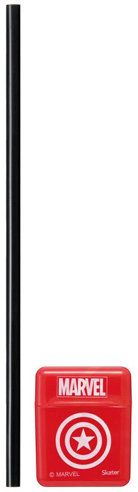 Paille en silicone portable Skater 21 cm avec étui Logo Disney Marvel - Csst1
