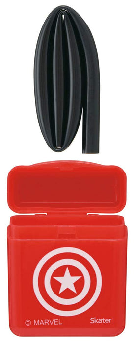 Tragbarer Skater-Strohhalm aus Silikon, 21 cm, mit Etui, Disney Marvel Logo – Csst1