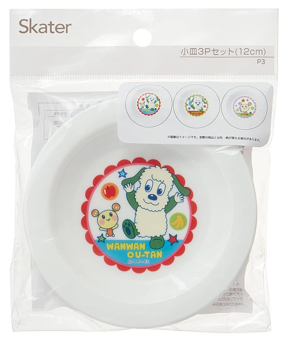 Skater Petites Assiettes en Plastique Lot de 3 Inai Inai Baa 15 cm Fabriquées au Japon PA-4