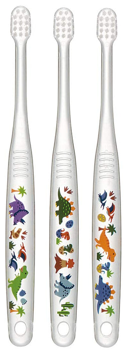 Skater Dinosaur Soft Toothbrush Set for Infants 0-3 Years Old 3 Pieces
