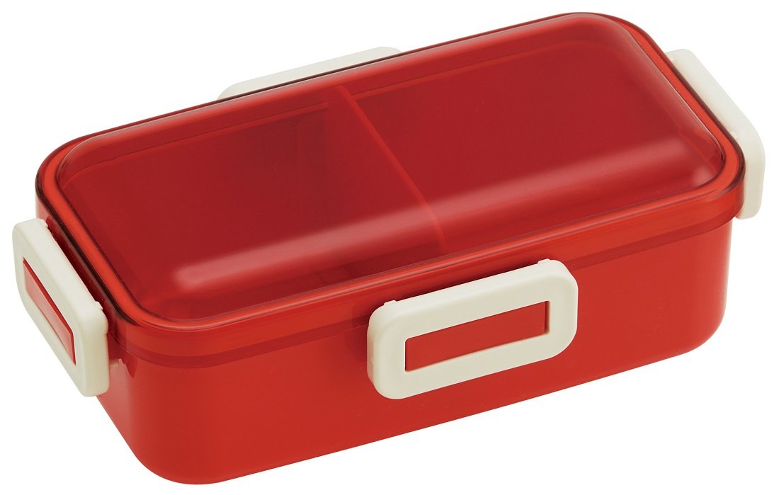 Skater Retro Französische Lunchbox mit gewölbtem Deckel, orangerot, 530 ml, Hergestellt in Japan