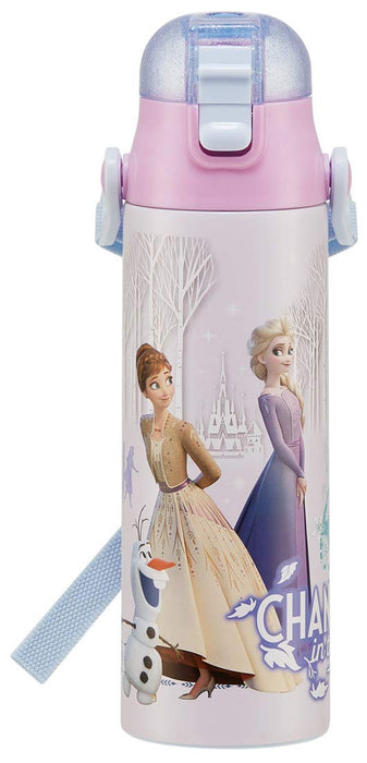Skater Disney Frozen 21 Stainless Steel Sports Water Bottle 580ml Direct Drinking - Sdc6N