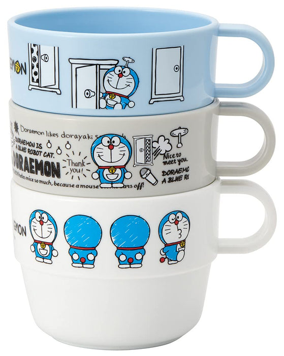 Skater Doraemon Children's Stacking Cups Set of 3 Made in Japan - KS31-A