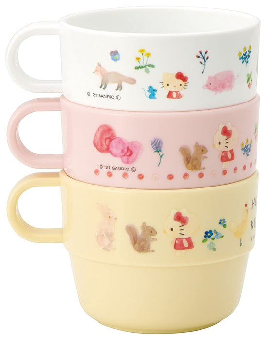 Skater Hello Kitty Stacking Cups for Kids Set of 3 Made in Japan KS31-A