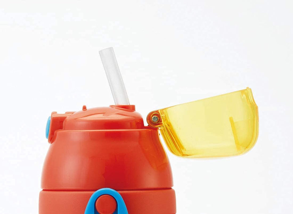 Bouteille d'eau avec paille en acier inoxydable de 380 ml pour enfants Skater Curious George 3D
